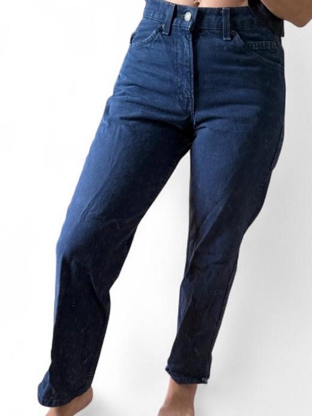 Vintage Orange Tab Levis 550 Jeans 80s 90s Made in USA Dark Navy RARE 26 / 27